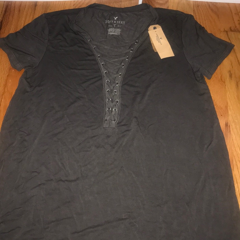 Brand new soft and sexy American Eagle tie Tee